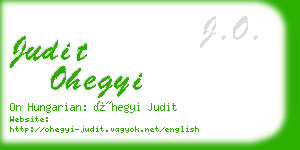 judit ohegyi business card